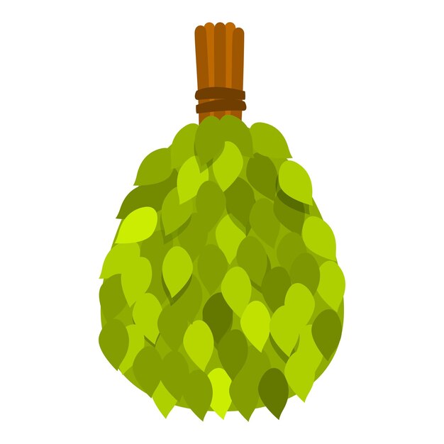 El follaje verde forma un batidor de sauna para la relajación y el bienestar