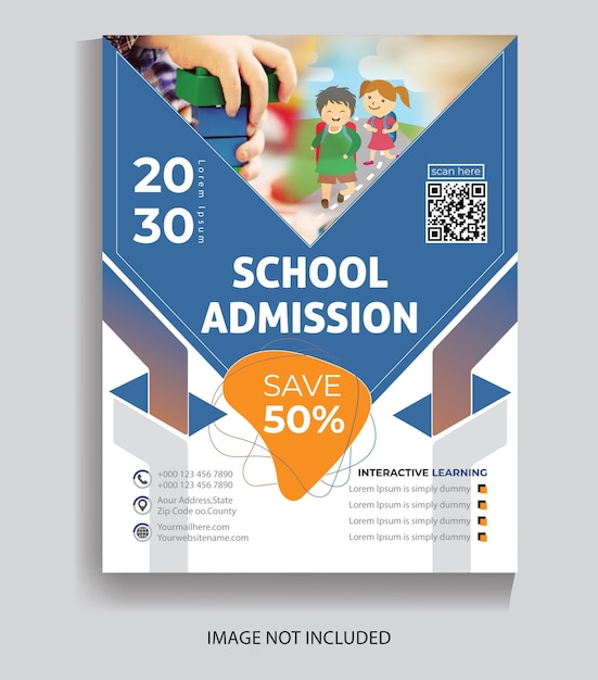 Folleto de admisión a la escuela