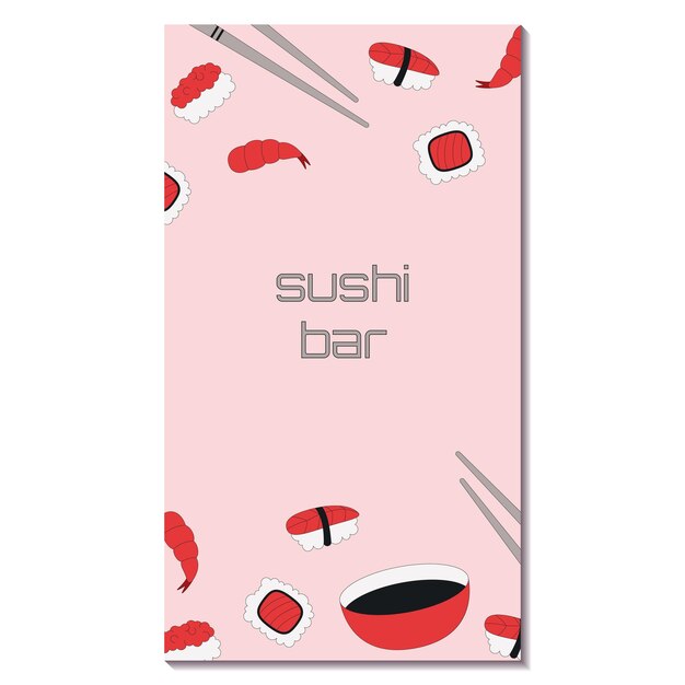 Folleto de barra de sushi