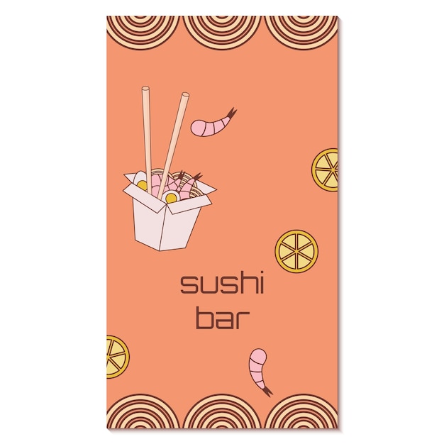 Folleto de barra de sushi