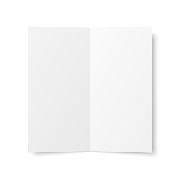 folleto bifold blanco en blanco abierto