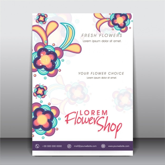 Folleto bonito para floristería
