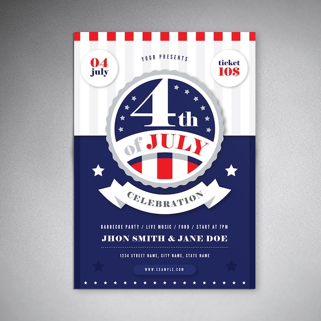 Folleto de celebración del 4 de julio