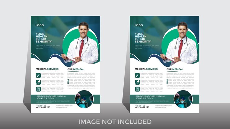 Un folleto para una clínica médica.