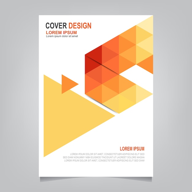 Vector folleto comercial con geometría