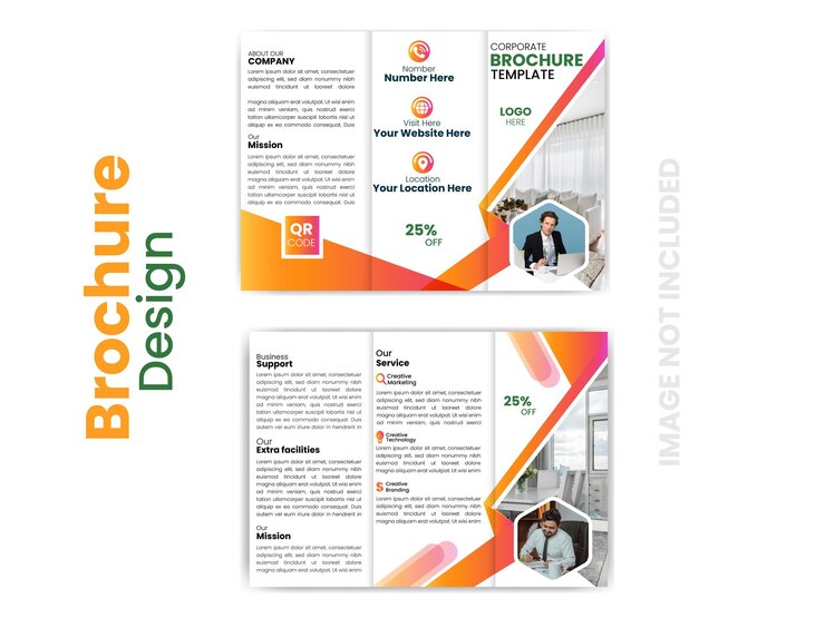 folleto comercial trifold o bifold y folleto médico profesional