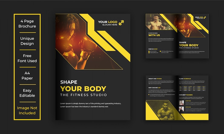 Vector folleto corporativo empresarial bifold