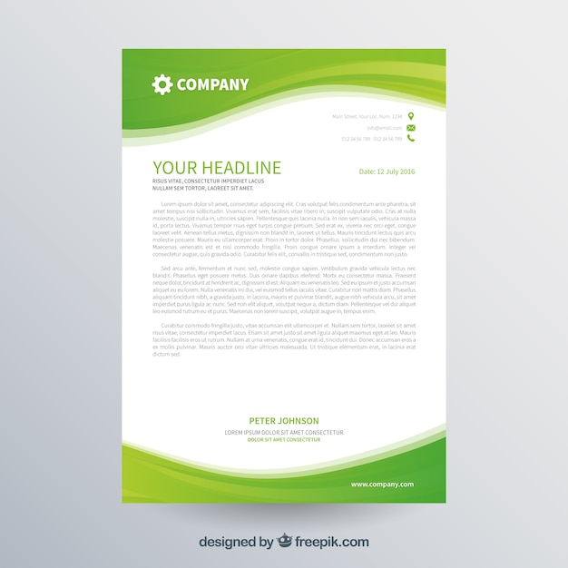 Vector folleto corporativo con formas verdes
