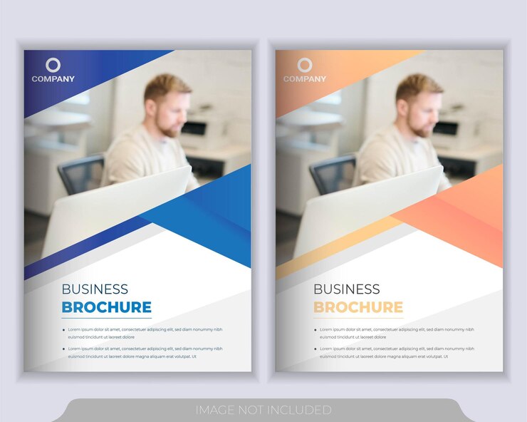 Folleto corporativo, informe anual y plantilla de diseño de portada de folleto