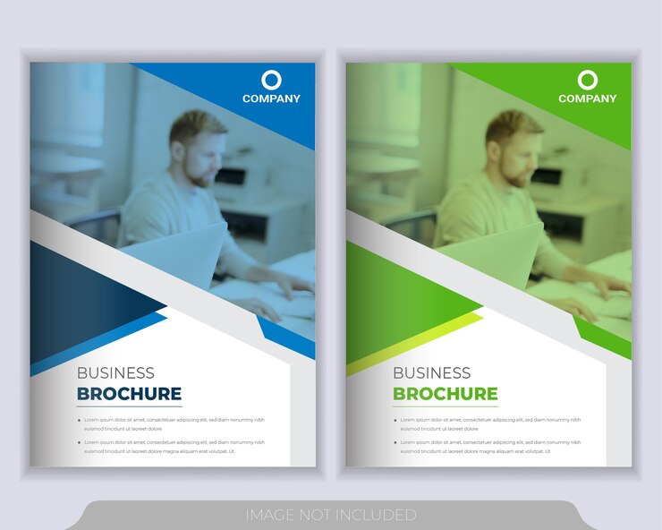 Folleto corporativo, informe anual y plantilla de diseño de portada de folleto