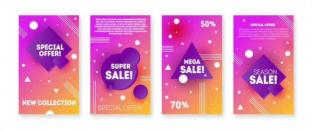 Vector folleto de descuento con oferta especial