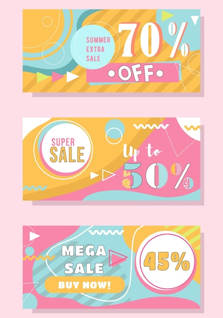 Folleto de descuento y promoción de venta en estilo de verano.