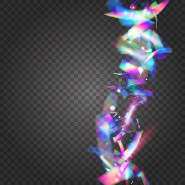 Folleto de desenfoque de lámina de unicornio de oropel holográfico de efecto transparente