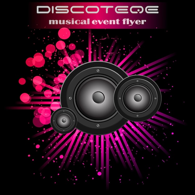 Vector folleto de discoteca