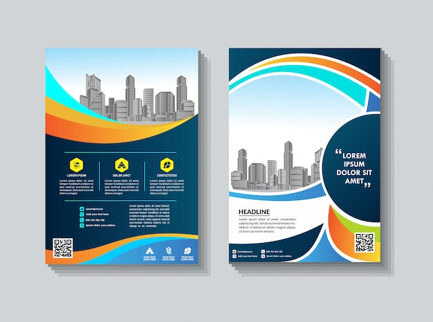folleto de diseño de portada catálogo de revistas para informe anual