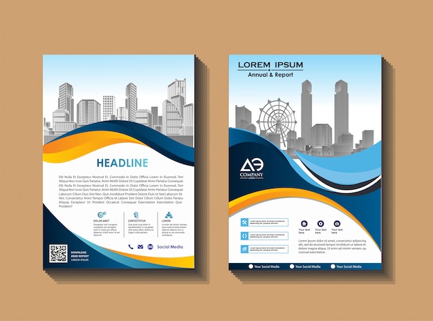 folleto de diseño de portada catálogo de revistas para informe anual