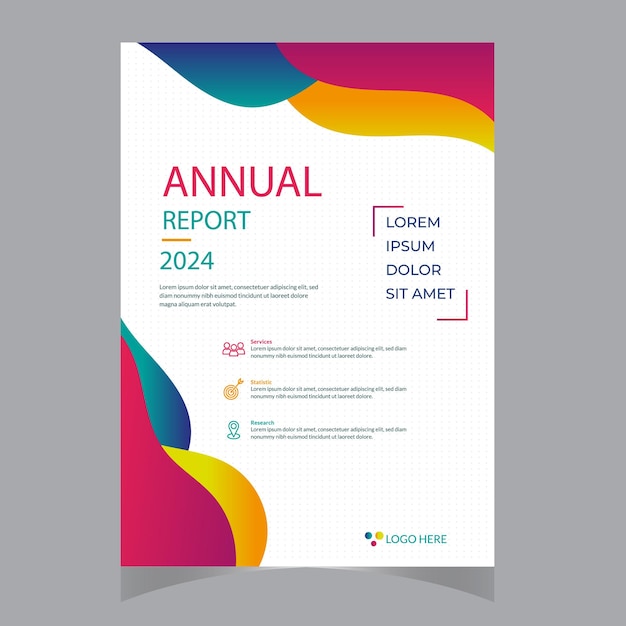 Folleto de diseño de portada de diseño moderno informe anual folleto publicitario en A4