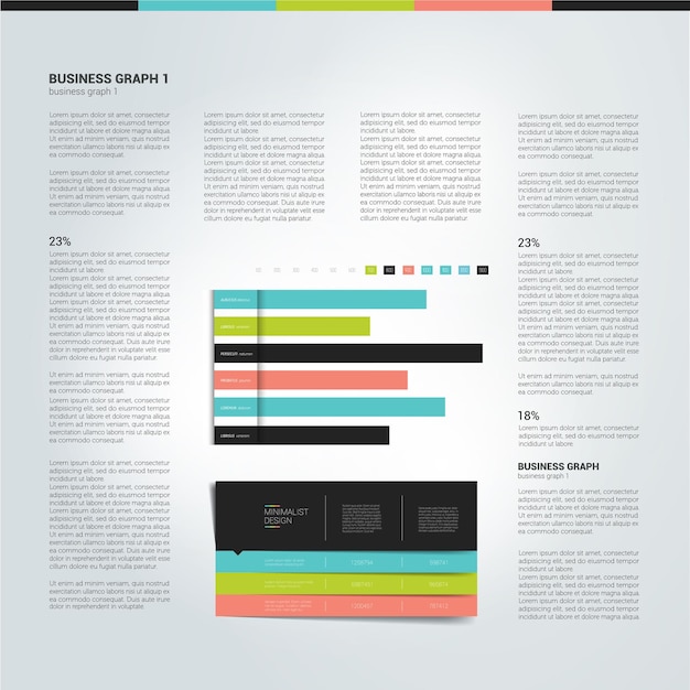 Vector folleto diseño de texto de página de folleto diseño de revista para infografía plantilla web