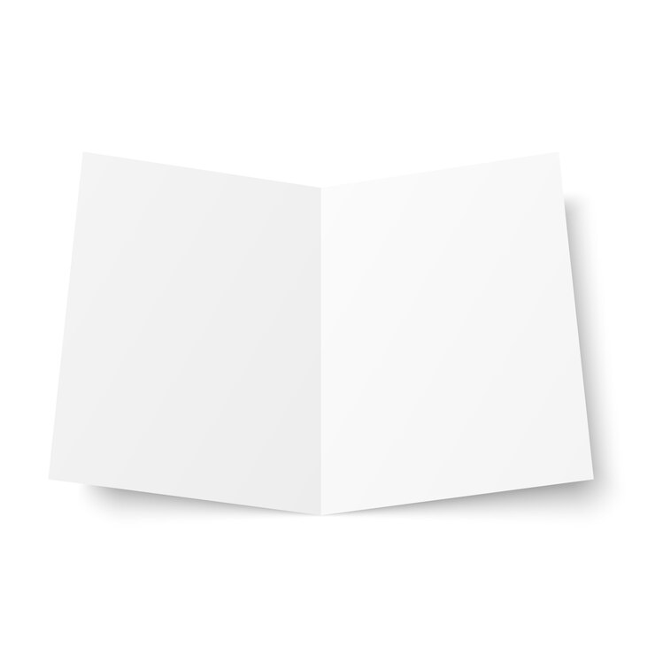 Vector folleto doble blanco en blanco abierto
