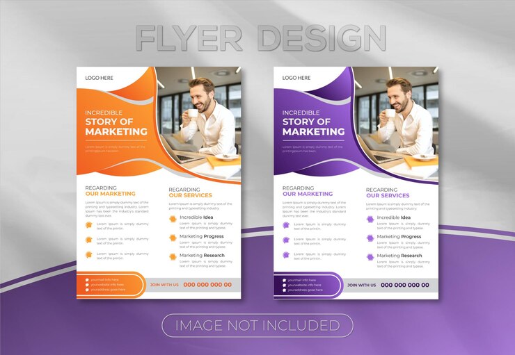 Folleto elegante de negocios de marketing corporativo y plantilla de vector premium