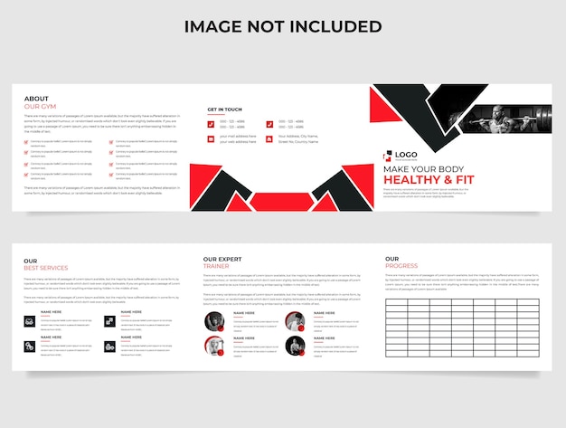 Vector un folleto para una empresa body fit
