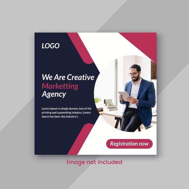 Un folleto para una empresa llamada somos una agencia de marketing creativa.