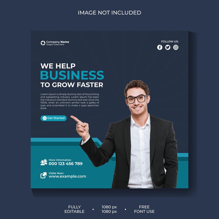 Un folleto para una empresa que dice que ayudamos a las empresas a crecer más rápido.
