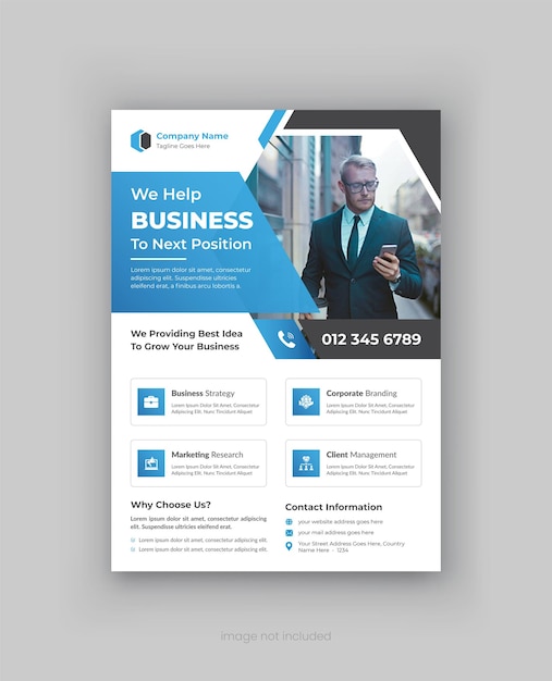 Folleto empresarial corporativo Diseño de folleto Folleto de informe anual Folleto en formato A4 anuncio promocional