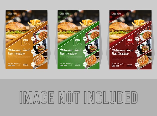 Vector folleto especial de comida template de diseño con forma abstracta folleto de comida atractivo para restaurante