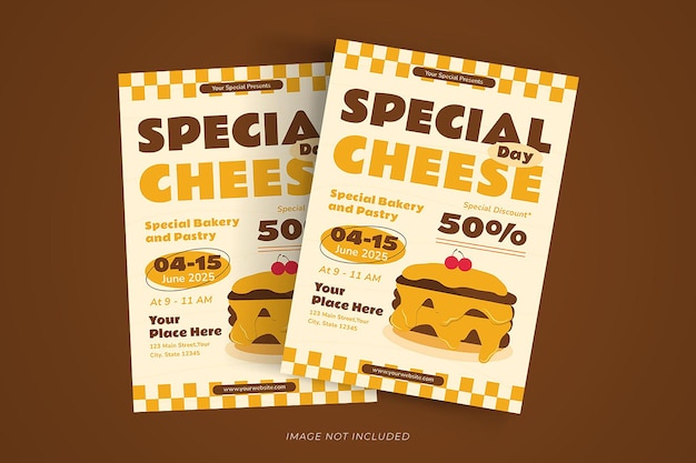 Vector folleto especial del día del queso