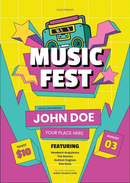Folleto de festival de música