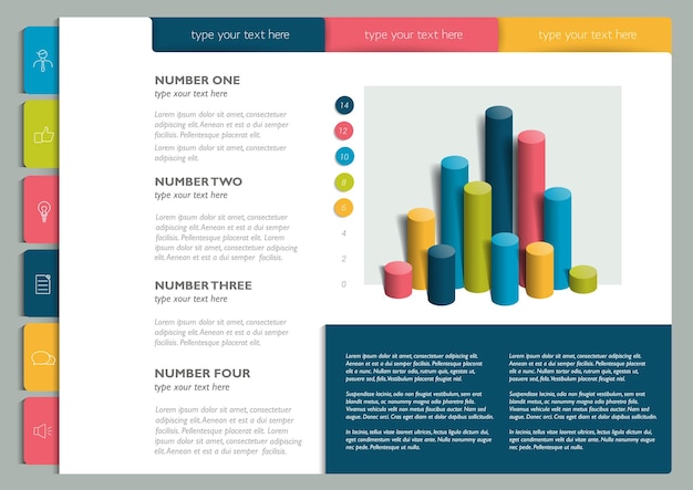 Folleto folleto boletín informe anual plantilla de diseño concepto de fondo empresarial