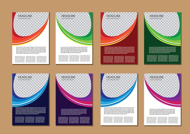 Vector folleto folleto de cartel de informe anual de diseño de folleto con forma geométrica