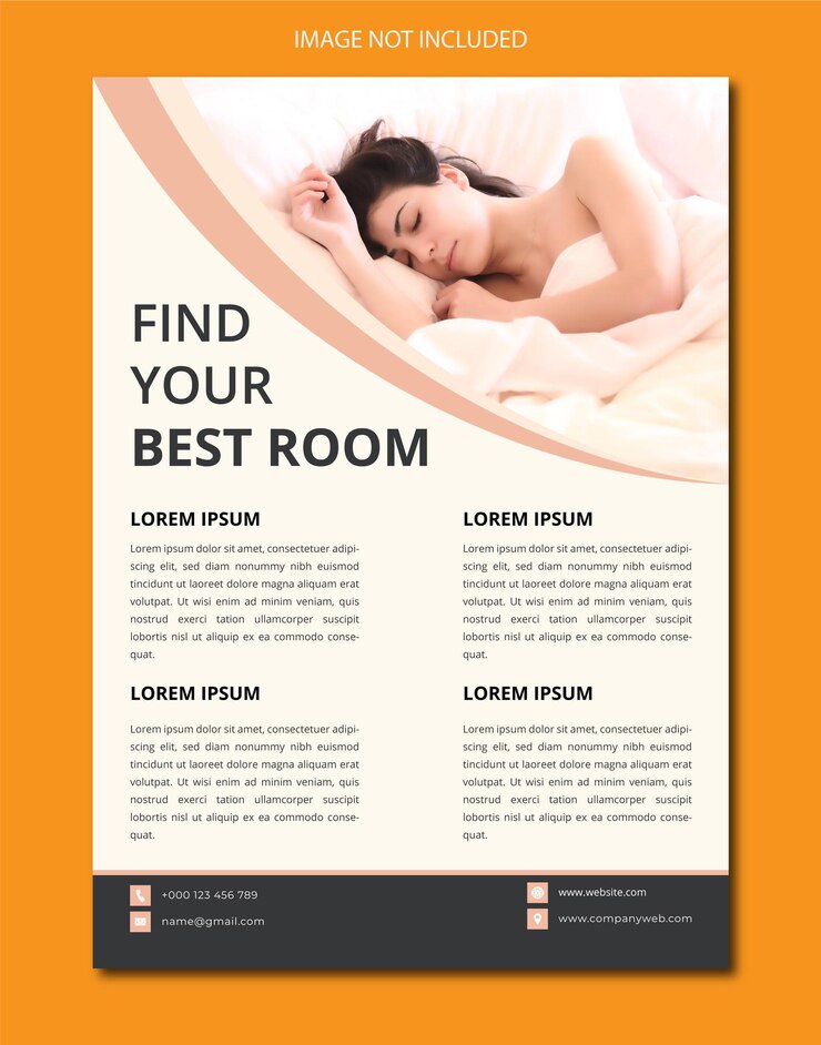Folleto de información de la habitación del hotel Flat