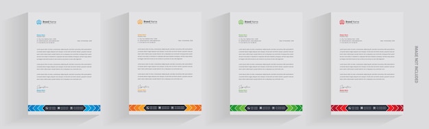 Vector folleto con membrete agencia de marketing empresarial oficial plantilla de tamaño a4 mínimo con logotipo