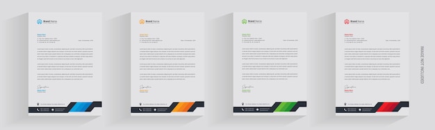 Vector folleto con membrete agencia de marketing empresarial oficial plantilla de tamaño a4 mínimo con logotipo