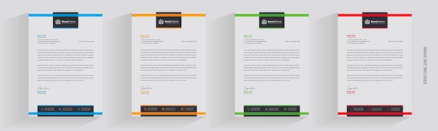 Vector folleto con membrete agencia de marketing empresarial oficial plantilla de tamaño a4 mínimo con logotipo