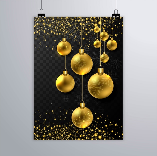 Vector folleto de navidad moderno