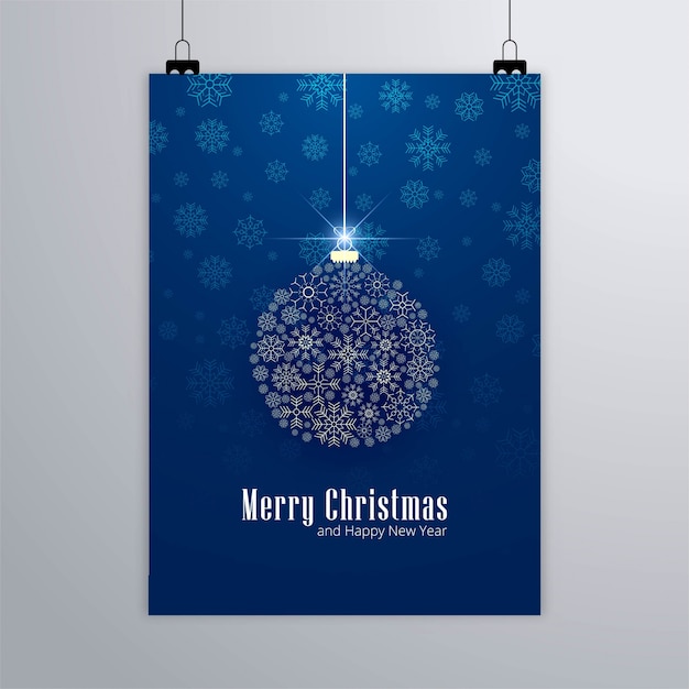 Vector folleto de navidad moderno