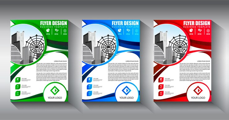 Vector folleto negocio plantilla diseño de folleto informe anual