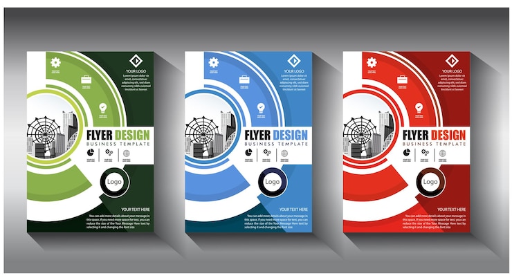 Vector folleto negocio plantilla diseño de folleto informe anual