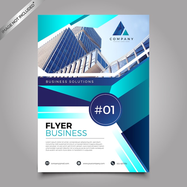 Folleto de negocios azul