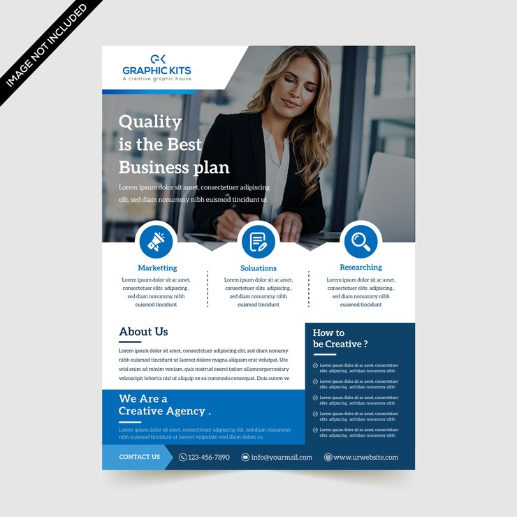 Folleto de negocios modernos Premium Vector