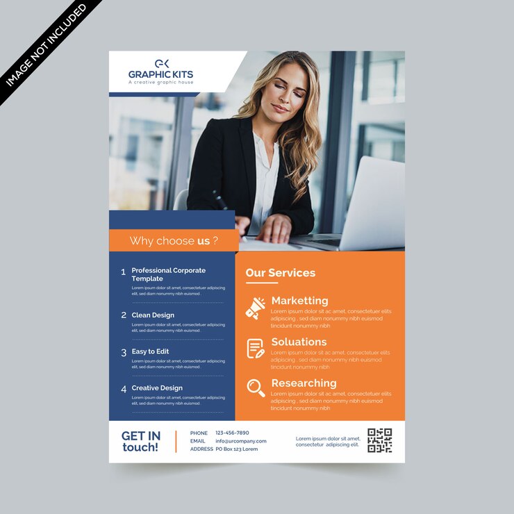 Folleto de negocios modernos Premium Vector