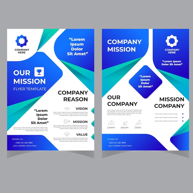 Folleto de negocios Plantilla de volante corporativo Folleto de forma geométrica Círculo Conceptos coloridos abstractos