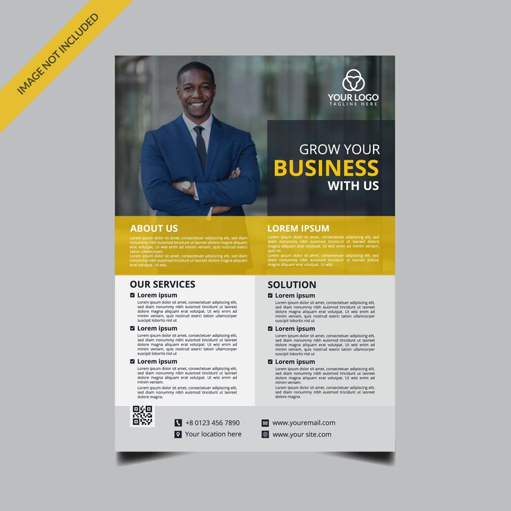 Folleto de negocios con presentación en formato vectorial