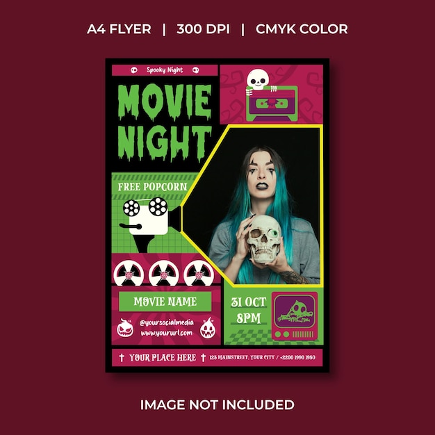 Folleto de la noche de cine