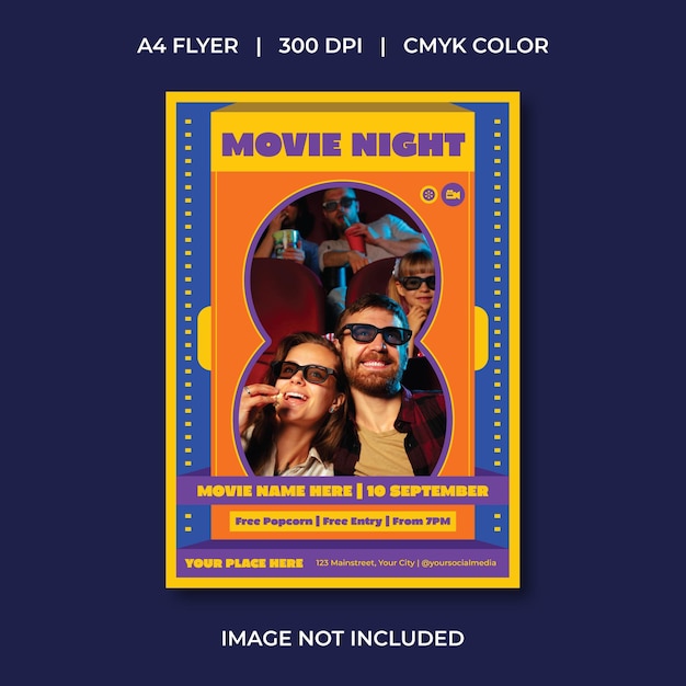 Folleto de la noche de cine