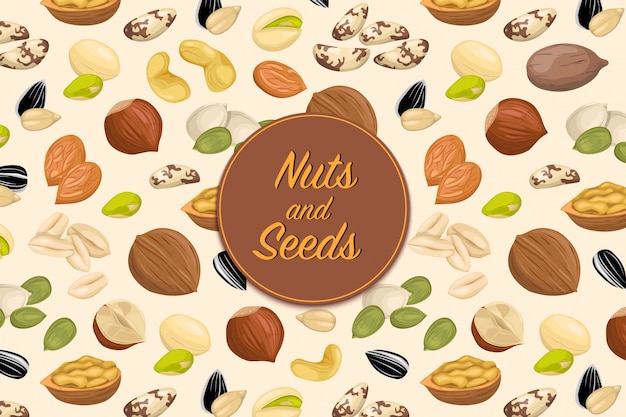 Folleto con nueces y semillas