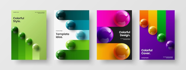 Folleto original A4 composición de la plantilla de diseño vectorial